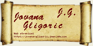 Jovana Gligorić vizit kartica